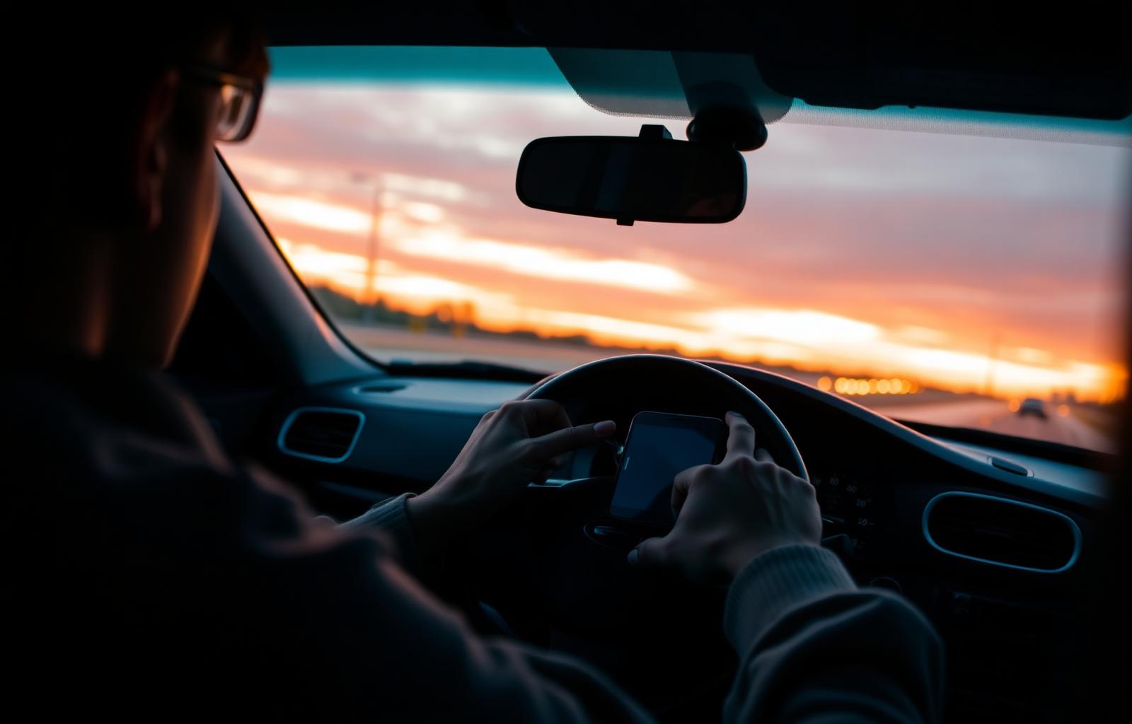 Hands on the wheel — phone down